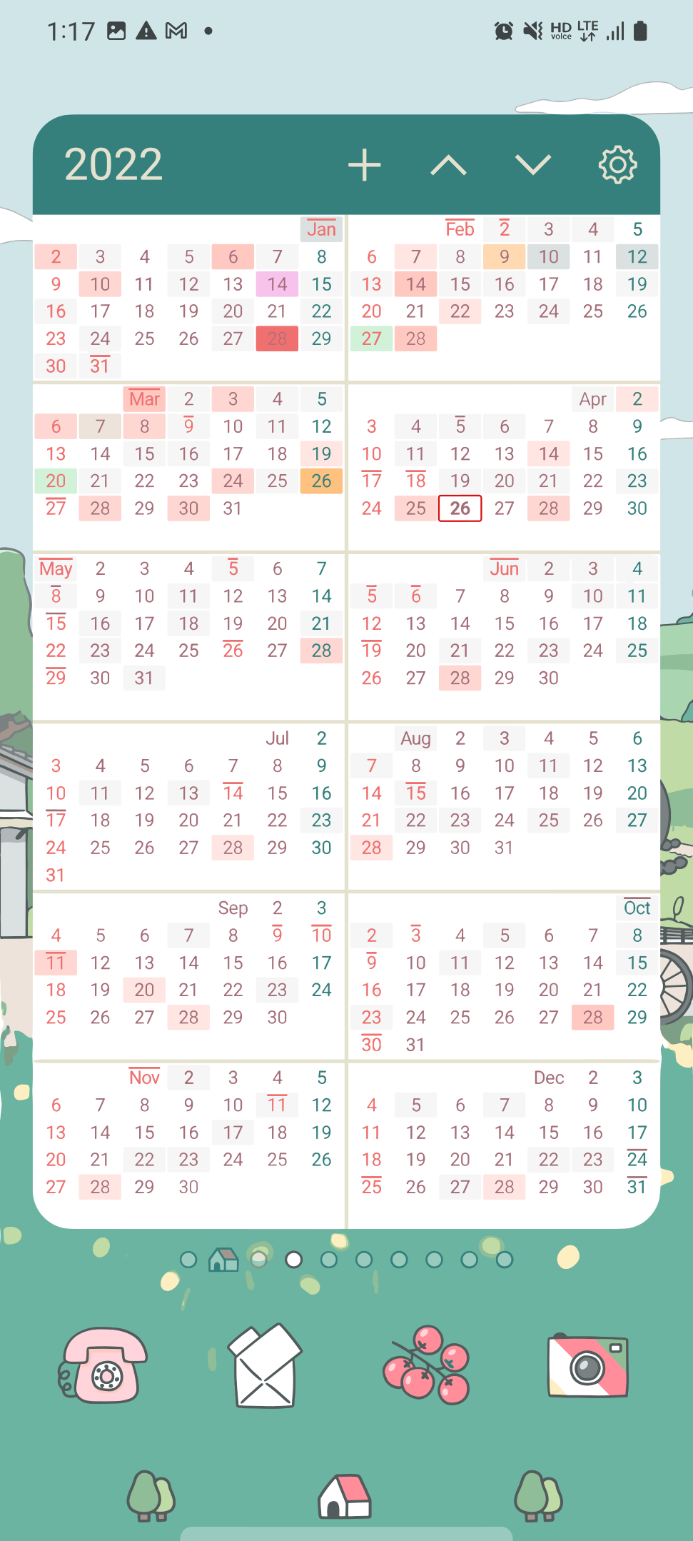 AA Calendar picnic theme preset